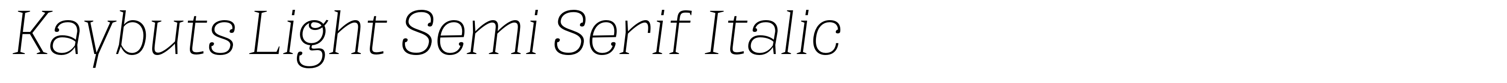 Kaybuts Light Semi Serif Italic